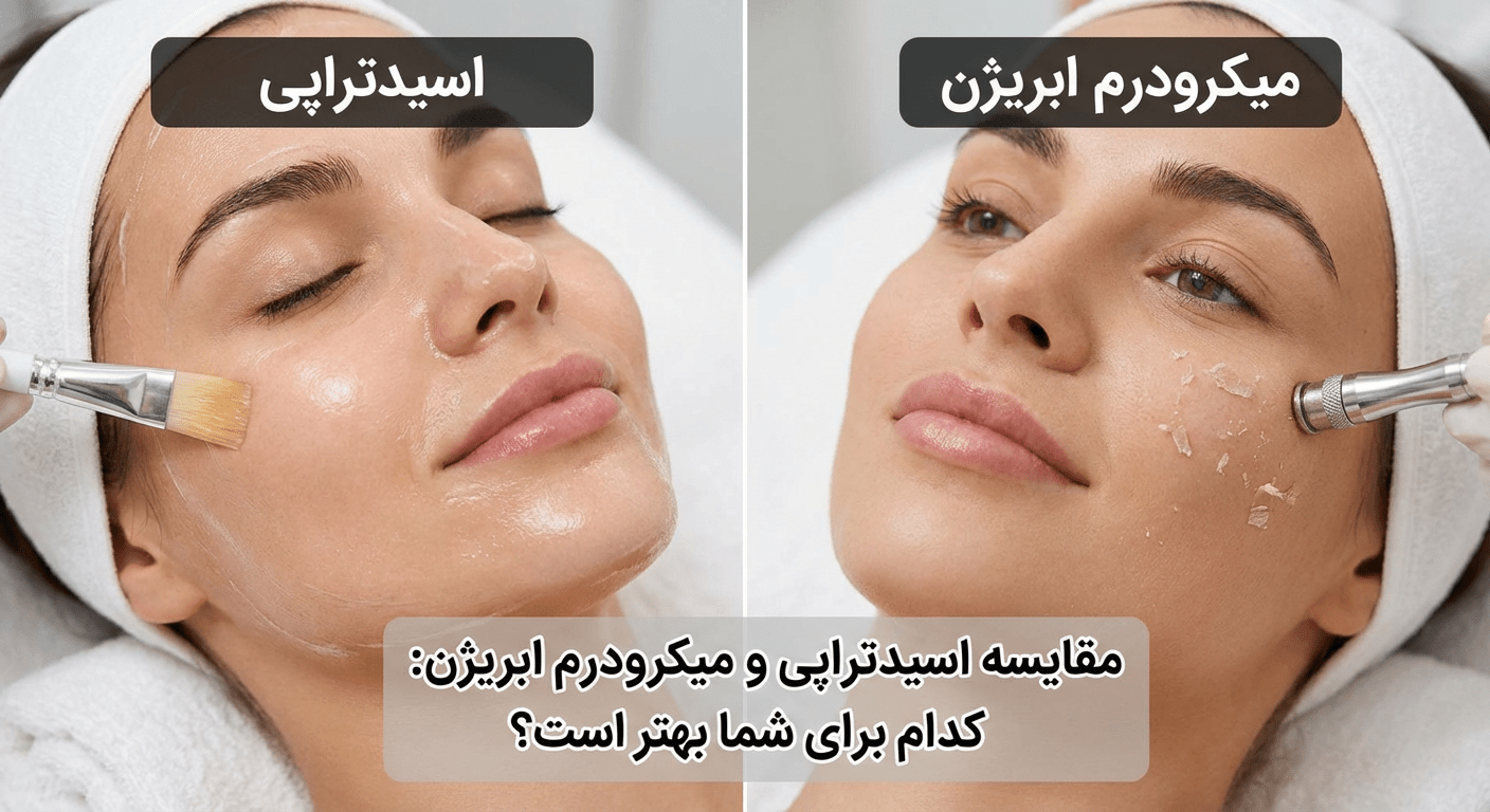 مقایسه اسیدتراپی و میکرودرم ابریژن
