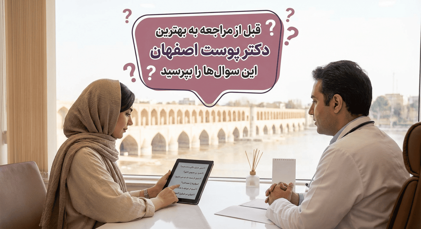 انتخاب دکتر پوست خوب قبل از مراجعه به بهترین دکتر پوست اصفهان این سوال‌ها را بپرسید