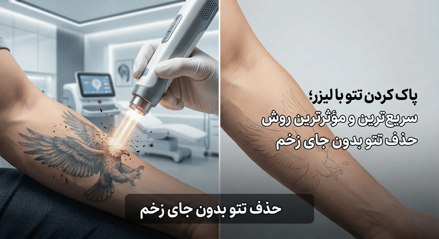 پاک کردن تتو با لیزر؛ سریعترین و مؤثرترین روش حذف تاتو بدون جای زخم
