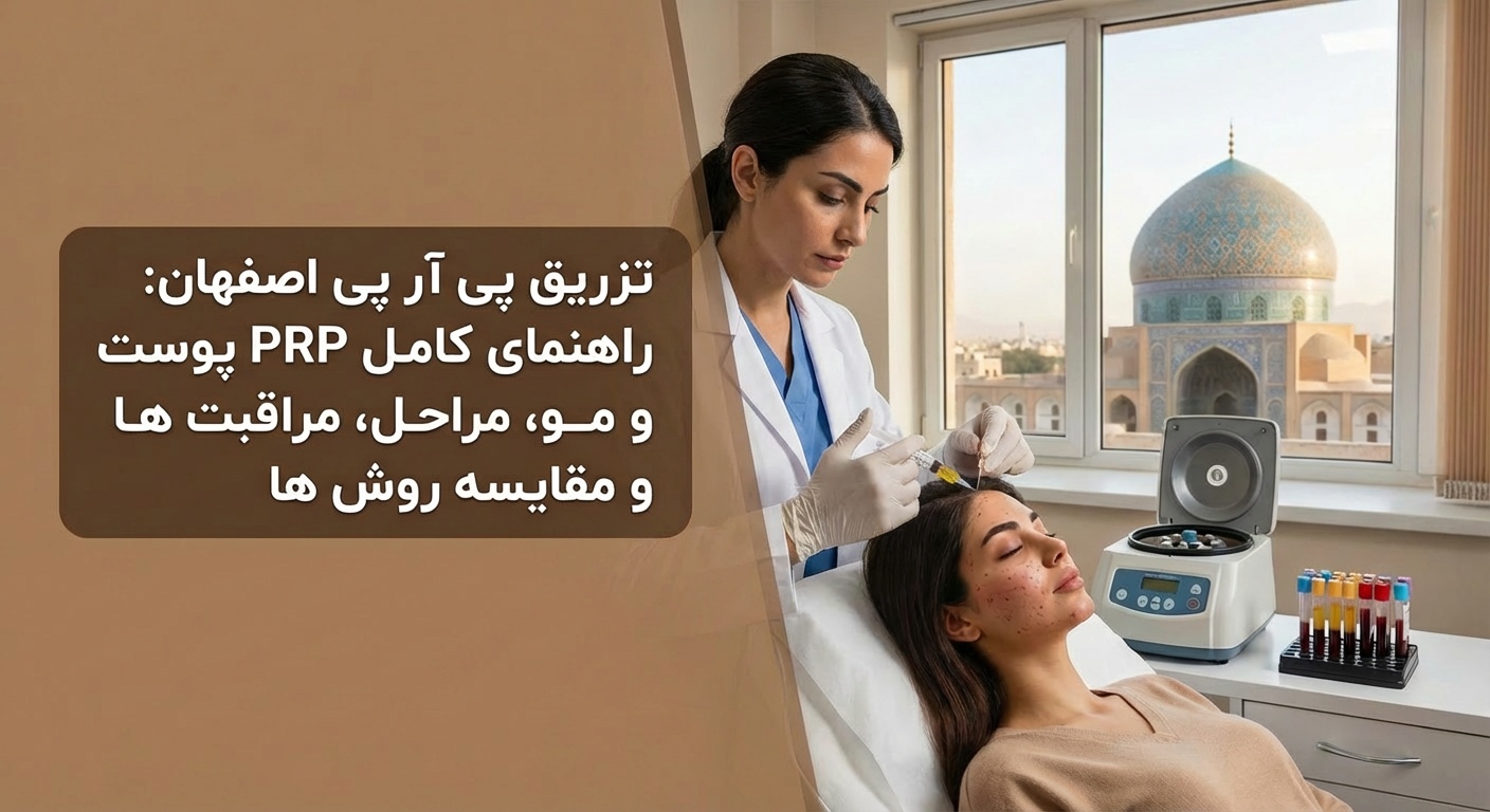 تزریق پی آر پی اصفهان: راهنمای کامل PRP پوست و مو، مراحل، مراقبت ها و مقایسه روش ها