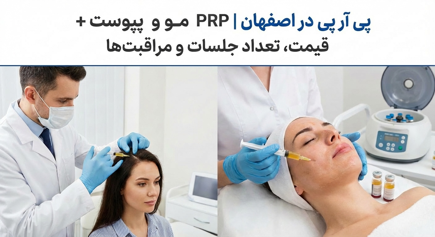 پی آر پی در اصفهان | راهنمای کامل PRP مو و پوست + قیمت، تعداد جلسات و مراقبتها