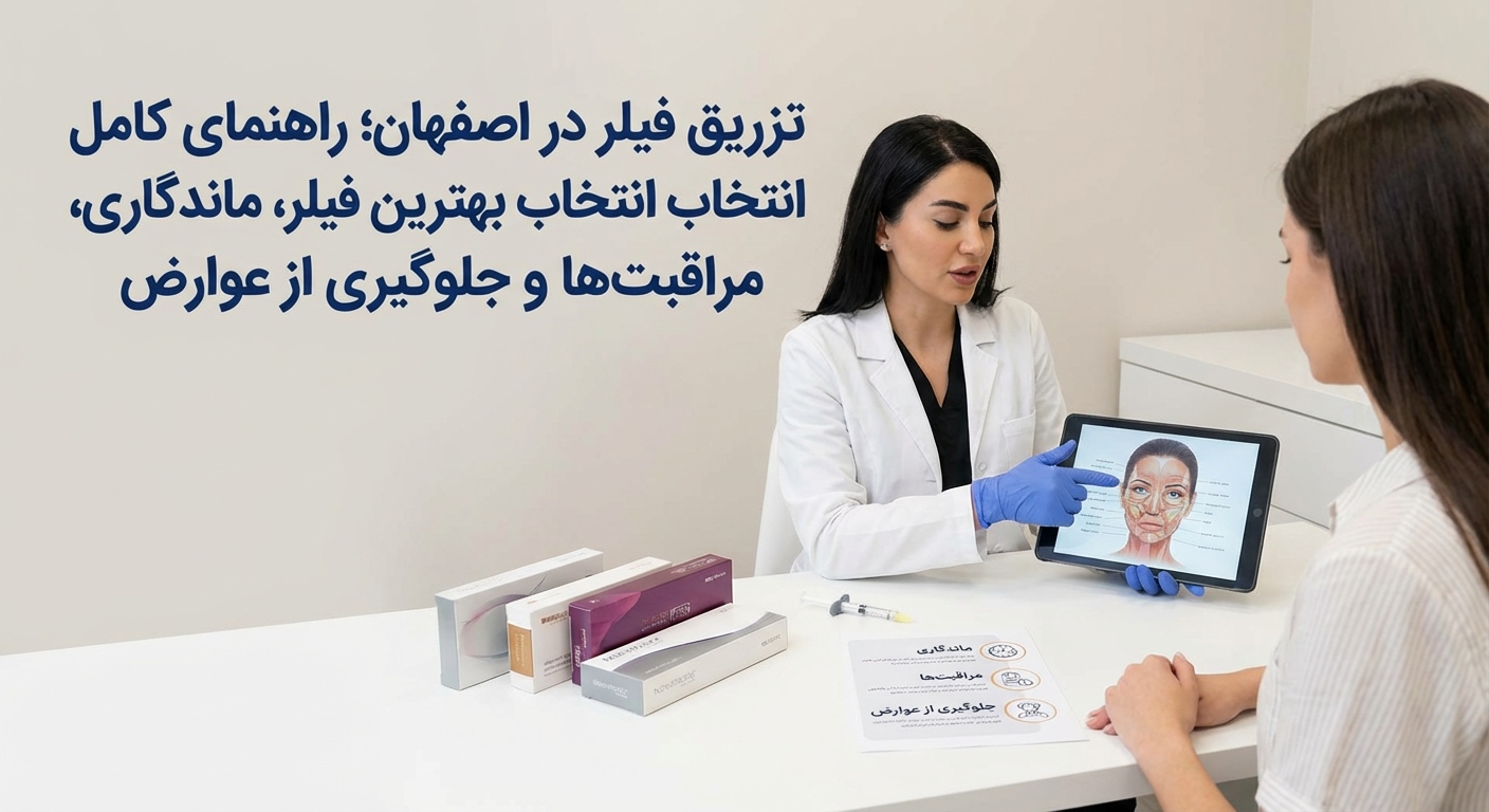 تزریق فیلر در اصفهان؛ راهنمای کامل انتخاب بهترین فیلر، ماندگاری، مراقبتها و جلوگیری از عوارض