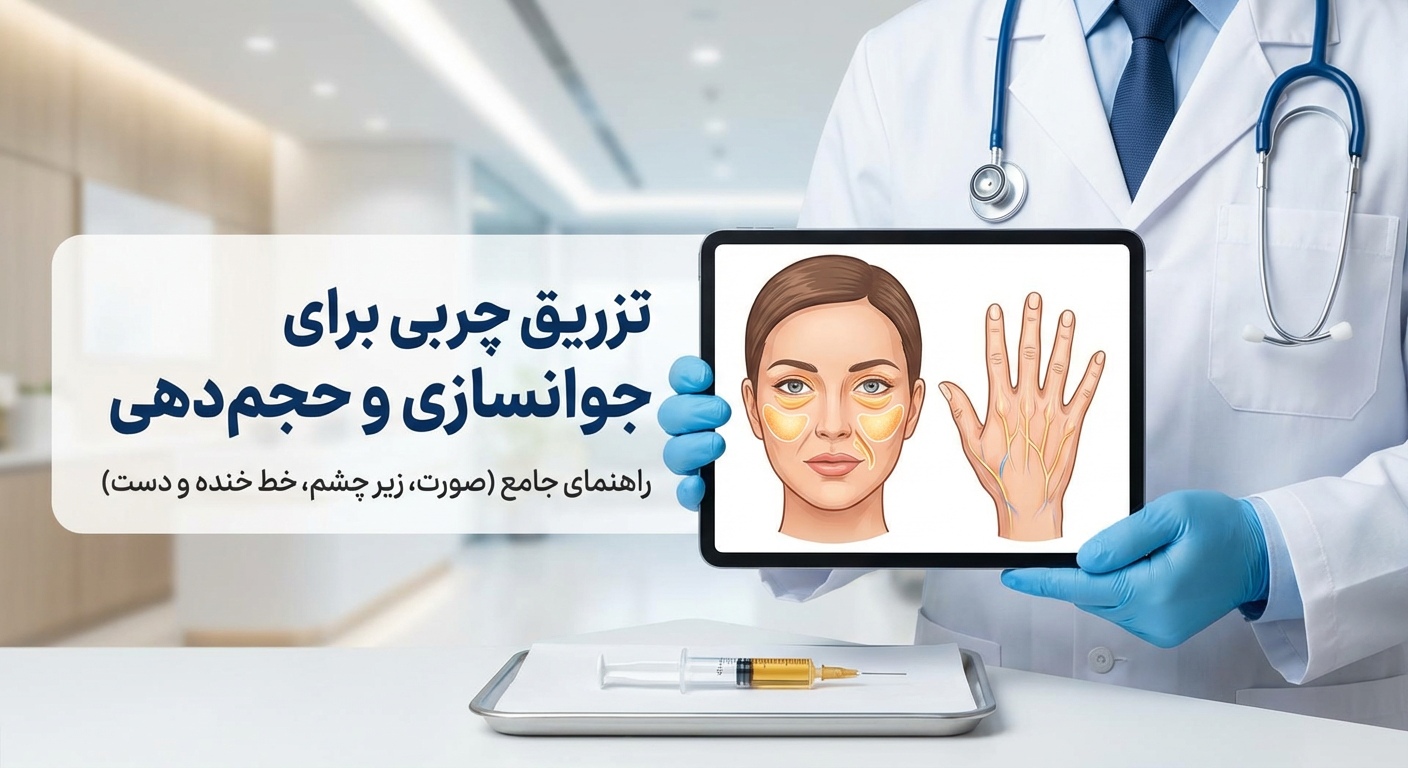 تزریق چربی در اصفهان؛ راهنمای جامع انتخاب بهترین روش حجمدهی و جوانسازی (صورت، زیر چشم، خط خنده و دست)